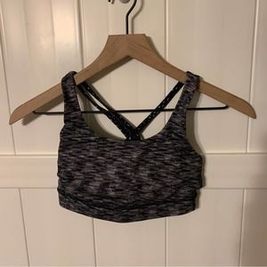 Lululemon Grey Strappy Sports Bra Womens Size 2